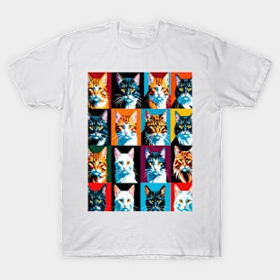 Pop Art Cat Portraits T-Shirt